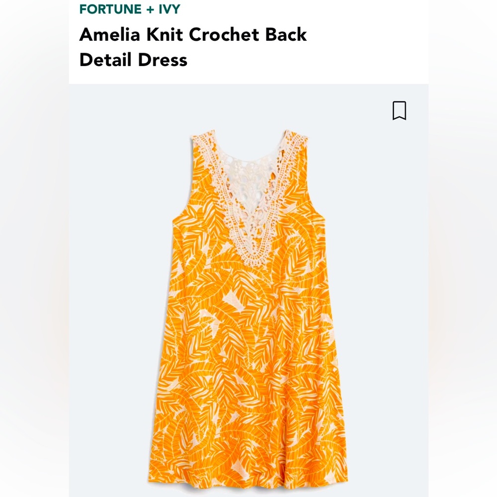 Fortune & Ivy Amelia Knit Crochet Back Detail Dress from Stitch Fix